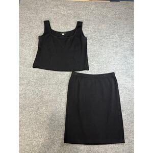 St John Santana Knit Skirt Set Sz 10 / L Vintage Skirt & Sleeveless Top